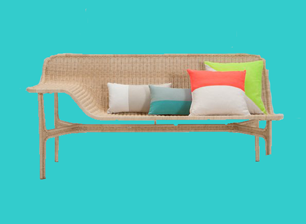 rattan couch