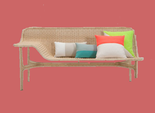 rattan lounge sofa