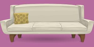 ledersofa beige